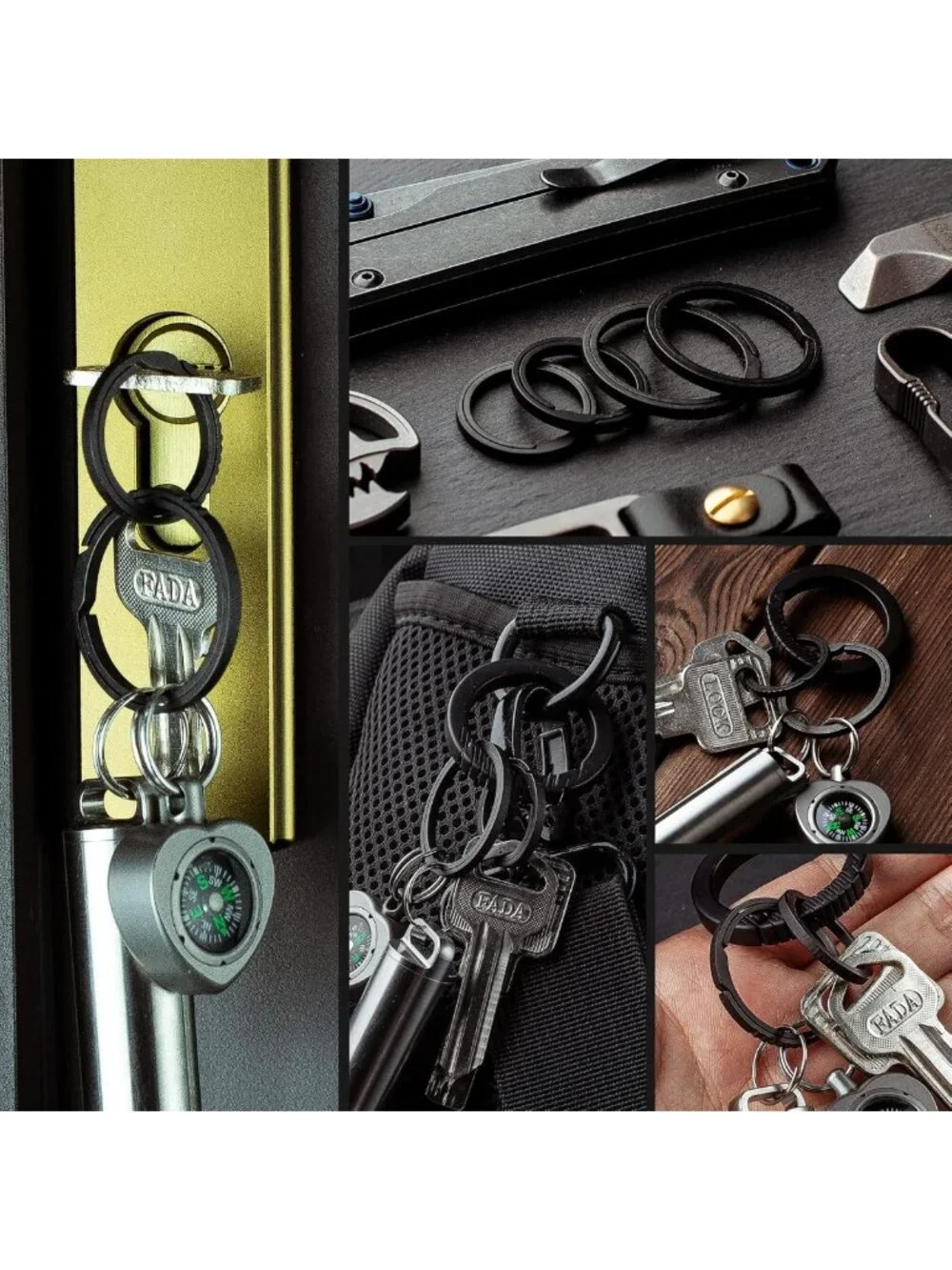 Durable Titanium Keychain Rings | Versatile Carabiner & Dog Tag Key Chain